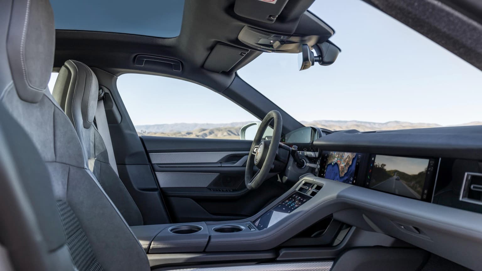 the inside of a car