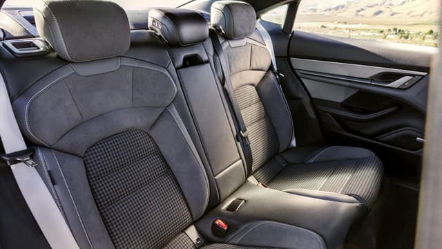 the back seats of a car