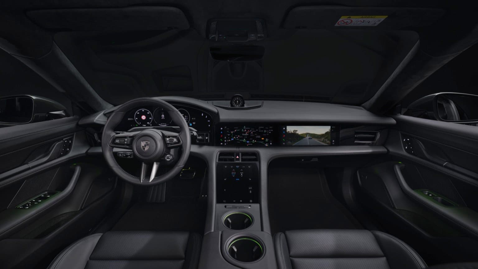 the inside of a car