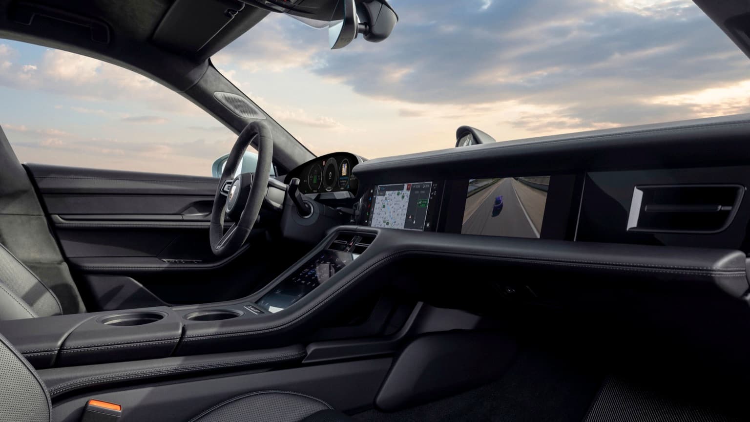 the inside of a car