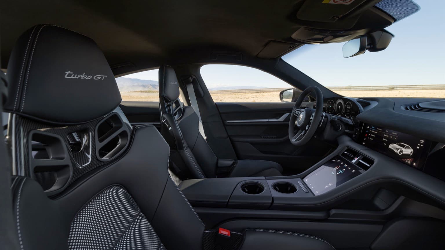 the inside of a car