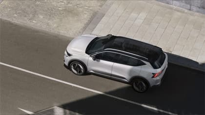 a car parked on the side of a road