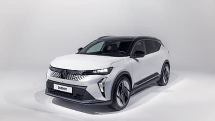a white car with black trim