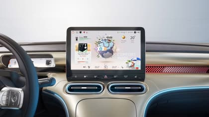 une voiture avec écran tactile