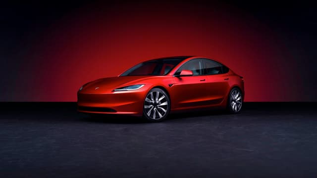 a red car in a room