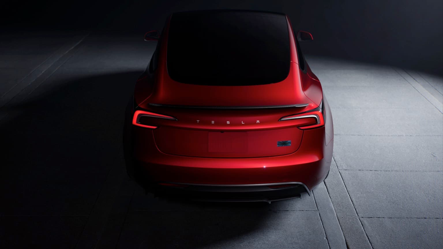 the back of a red car