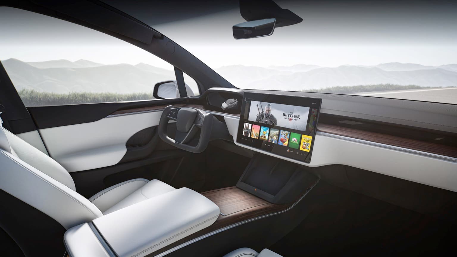 the inside of a car