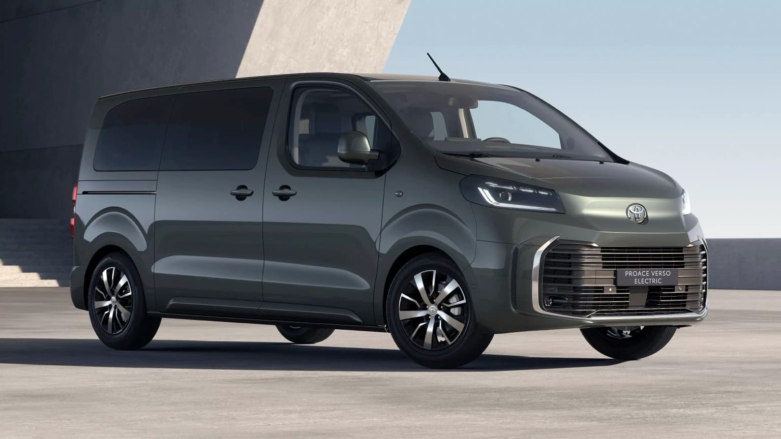 a black van parked on concrete