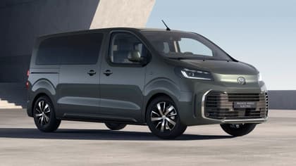 a black van parked on concrete