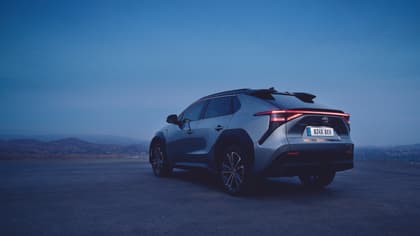 a car parked on a road