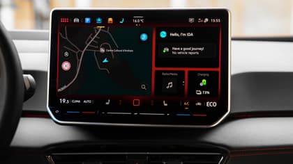 un écran sur une voiture