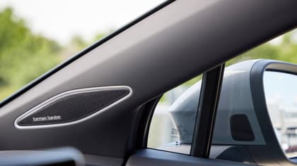 a close up of a car door