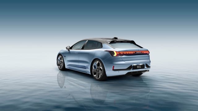 a car parked on the water