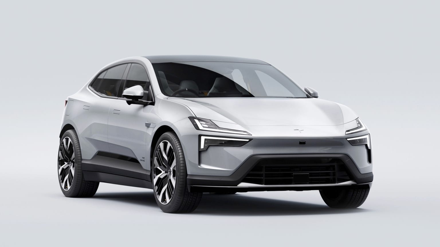 a silver car with black trim