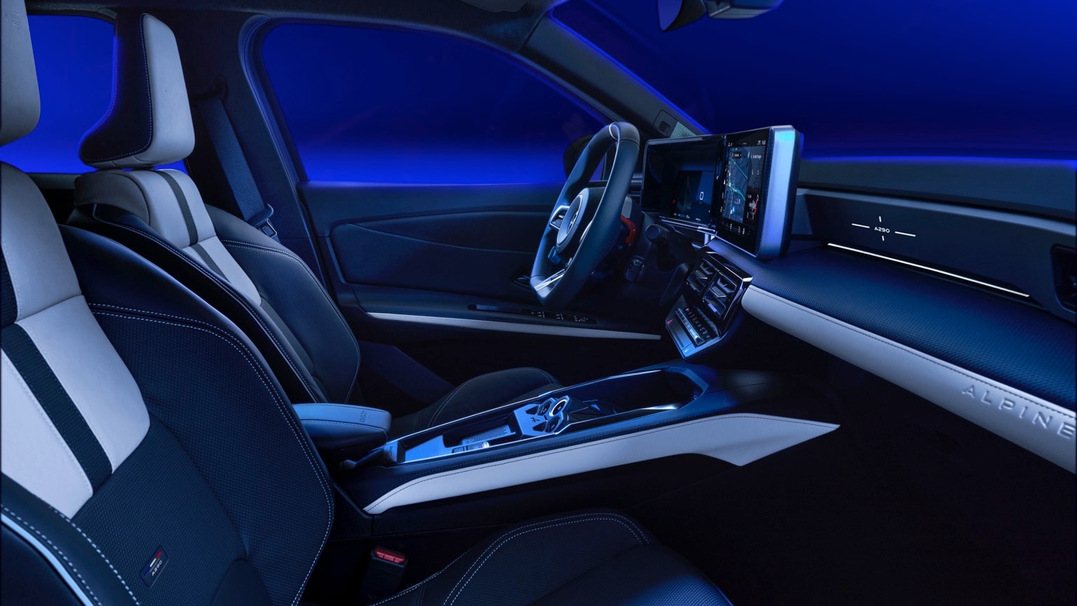 the inside of a car