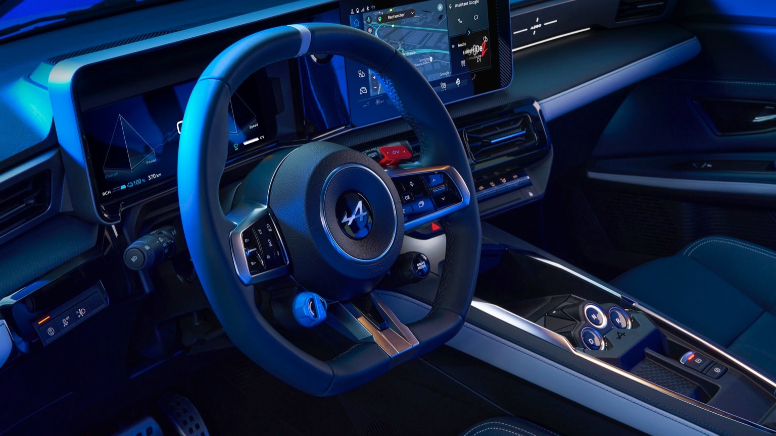 the interior of a car
