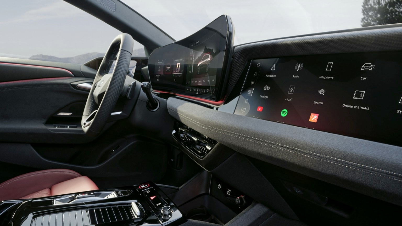 l'intérieur d'une voiture