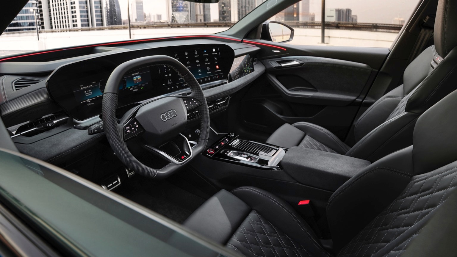 l'intérieur d'une voiture