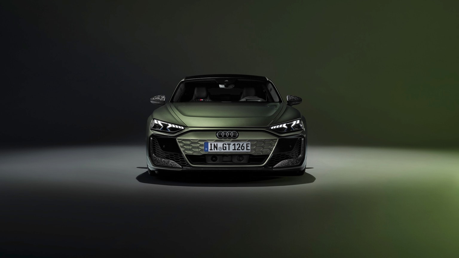 a car in a dark room