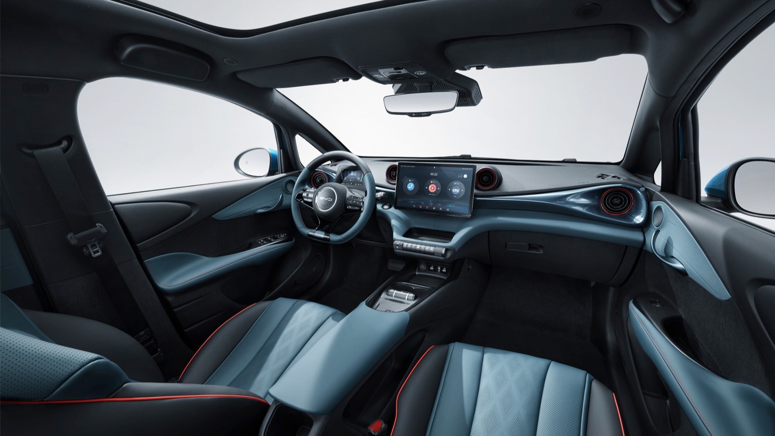 l'intérieur d'une voiture