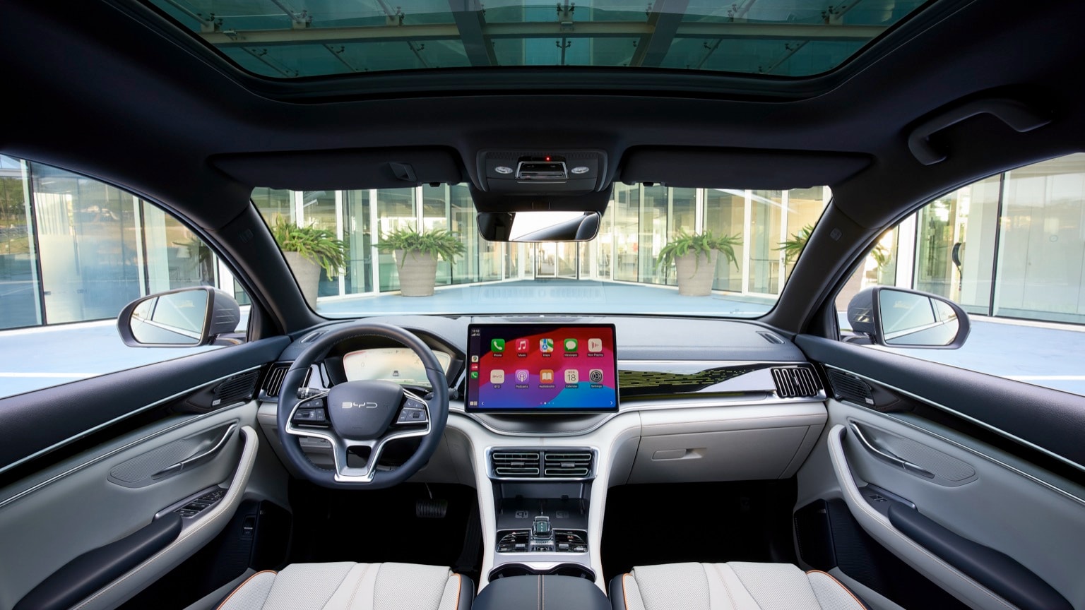 l'intérieur d'une voiture