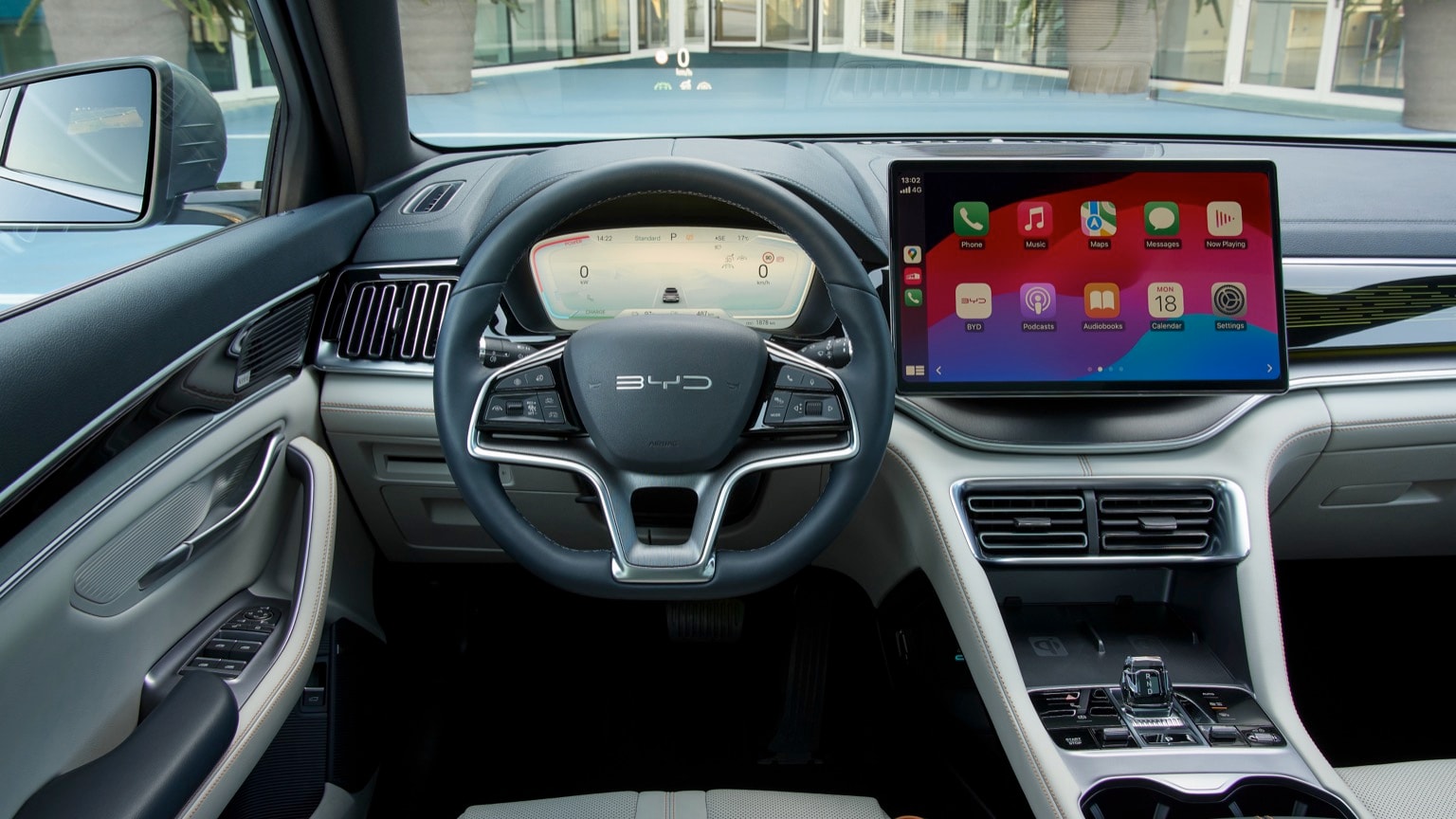 l'intérieur d'une voiture