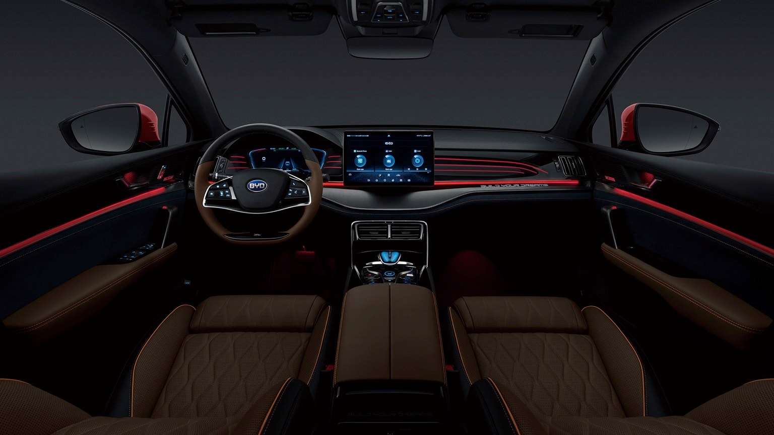 l'intérieur d'une voiture