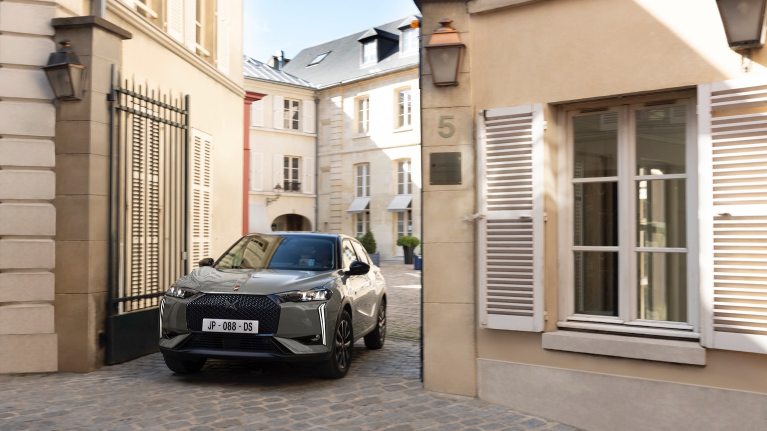 a car parked in a driveway