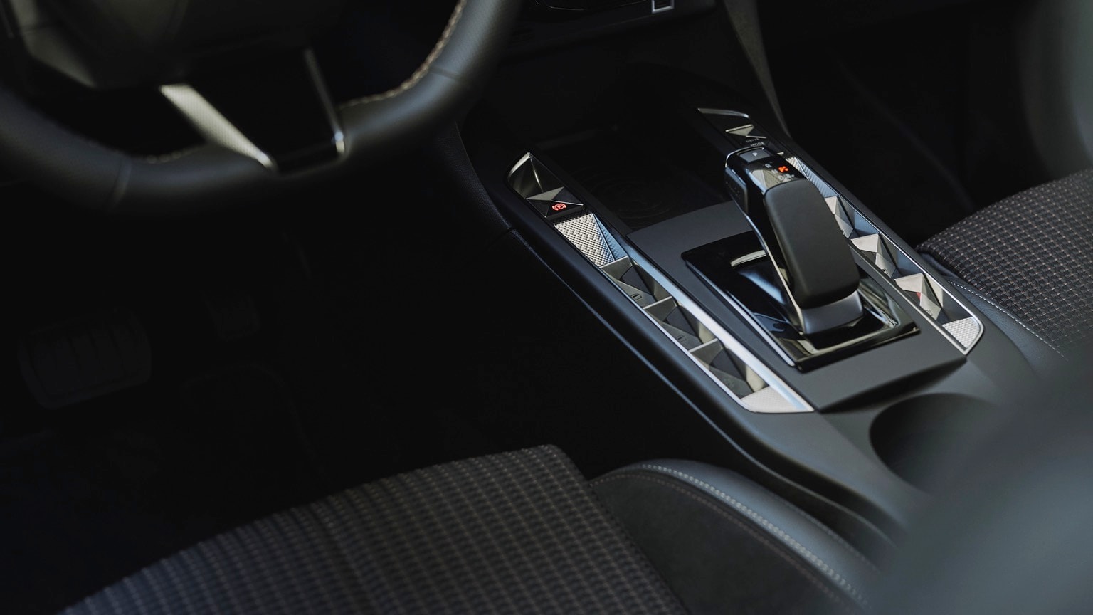 the inside of a car