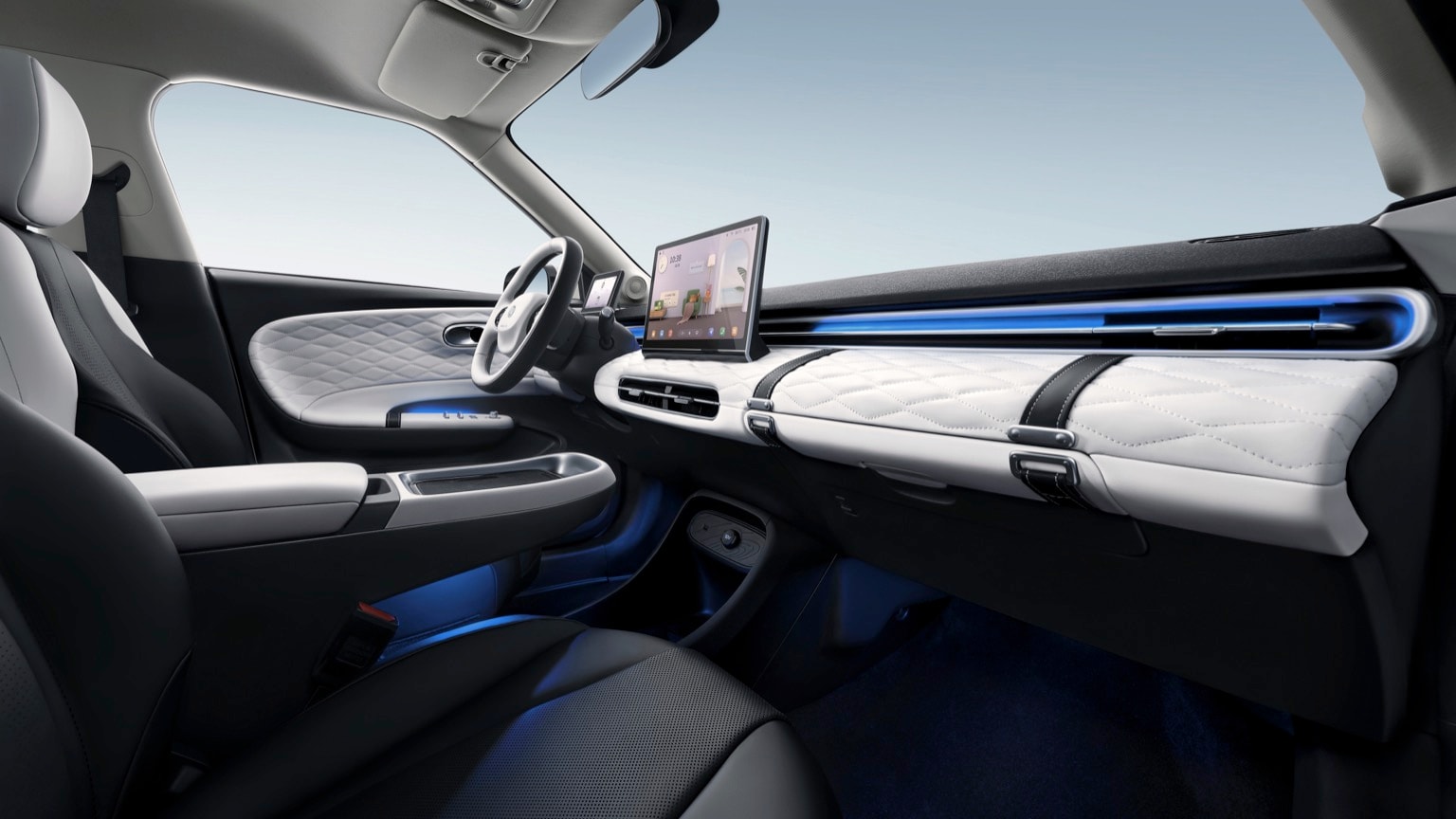 l'intérieur d'une voiture
