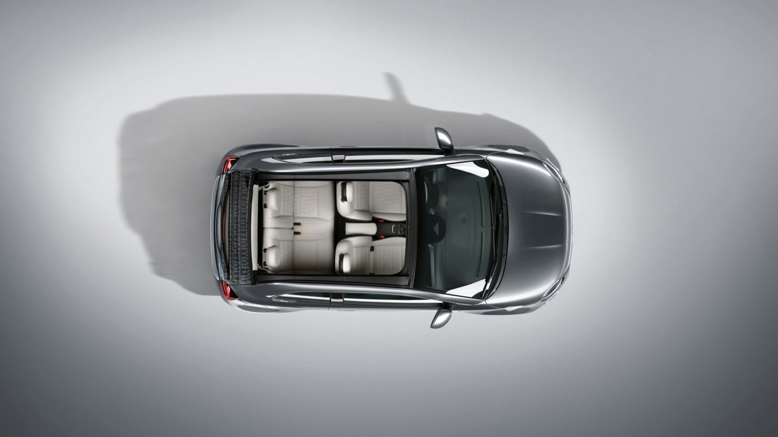 Vue de dessus d'une voiture
