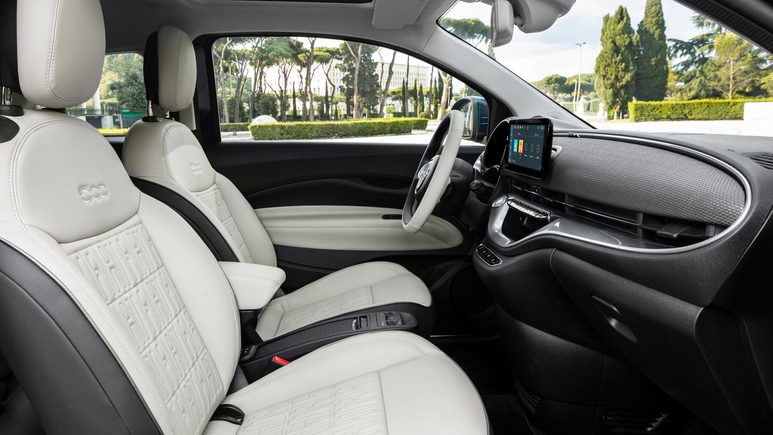 the inside of a car