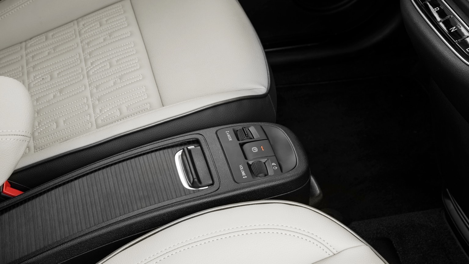 a close up of a car seat