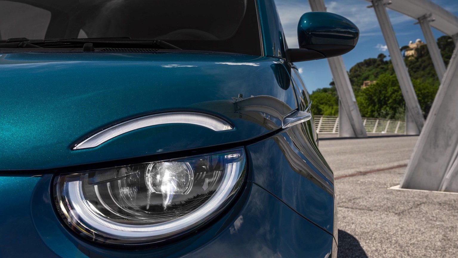 the front of a car