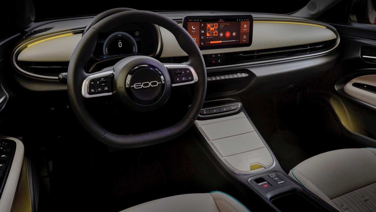 l'intérieur d'une voiture
