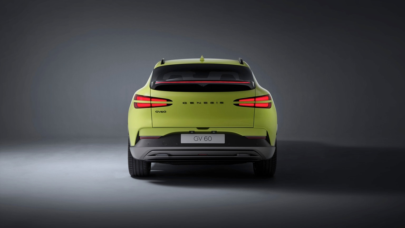 the back of a green car