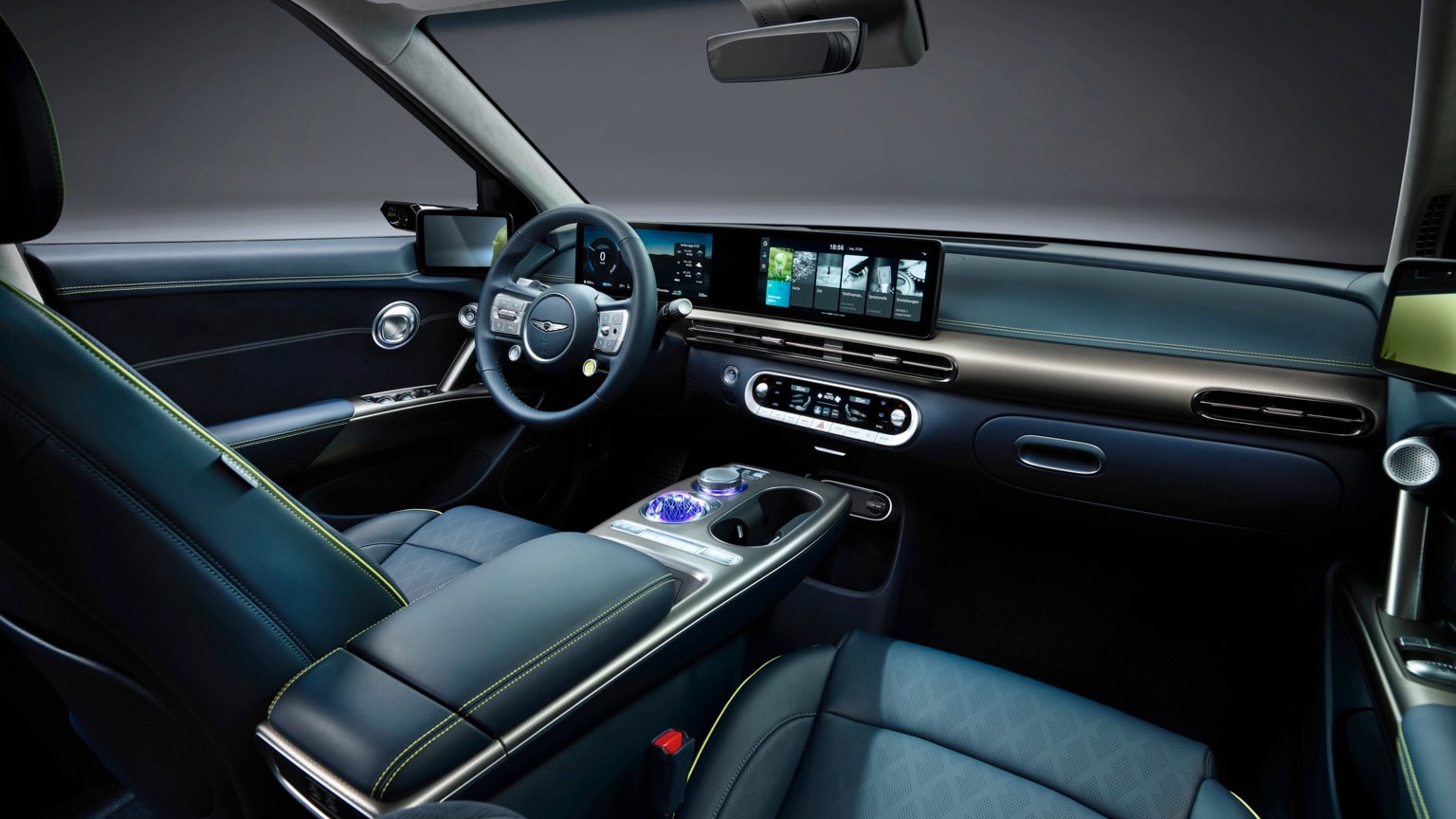 the inside of a car