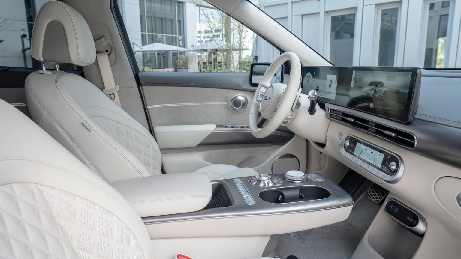 the inside of a car