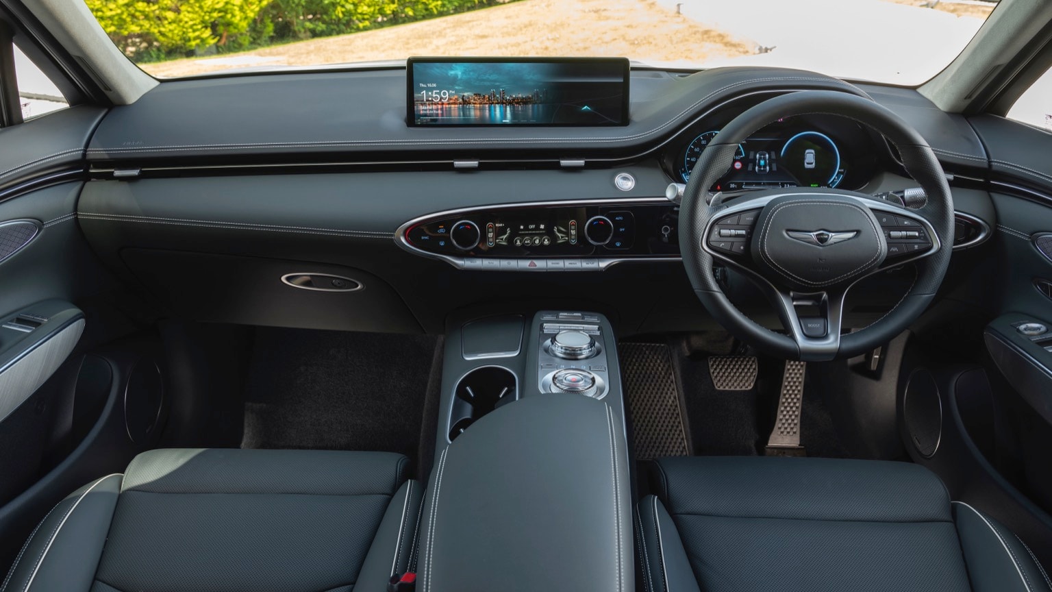 l'intérieur d'une voiture
