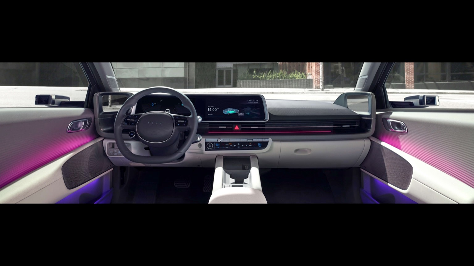 the inside of a car