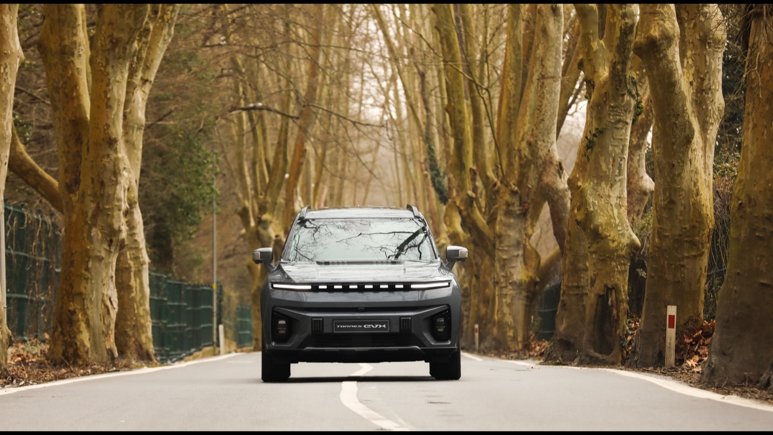 a car on a road