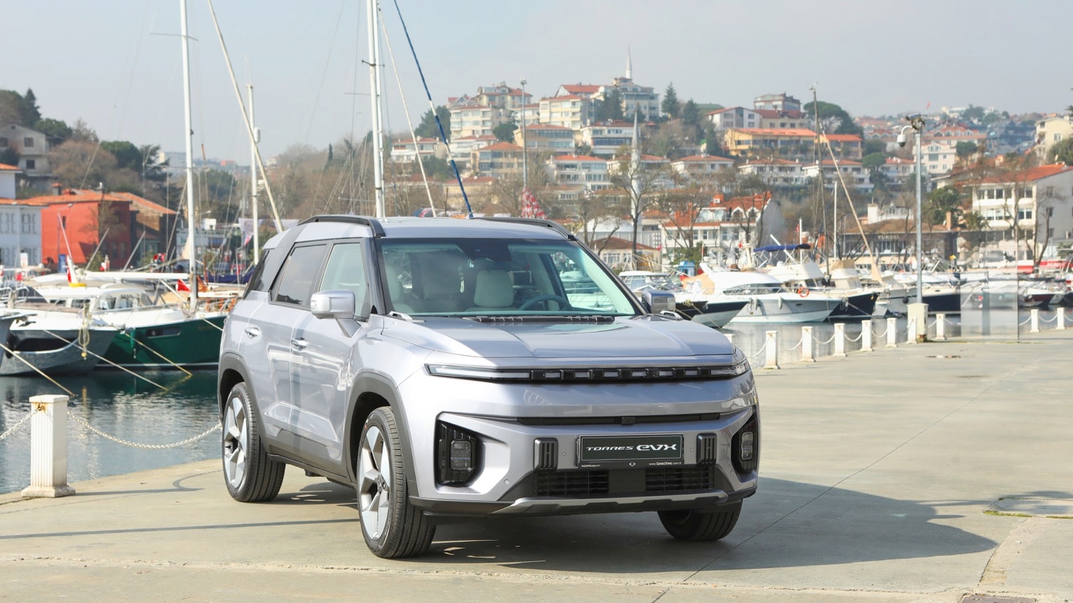 a car parked on a dock
