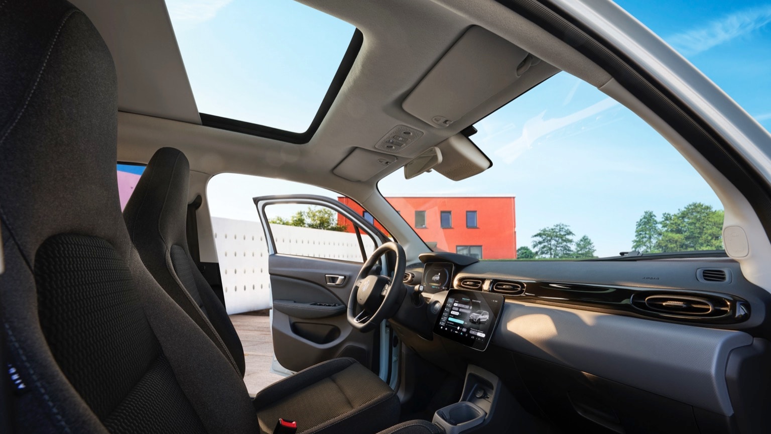 l'intérieur d'une voiture
