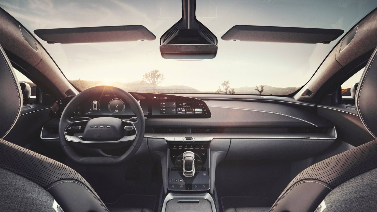 l'intérieur d'une voiture