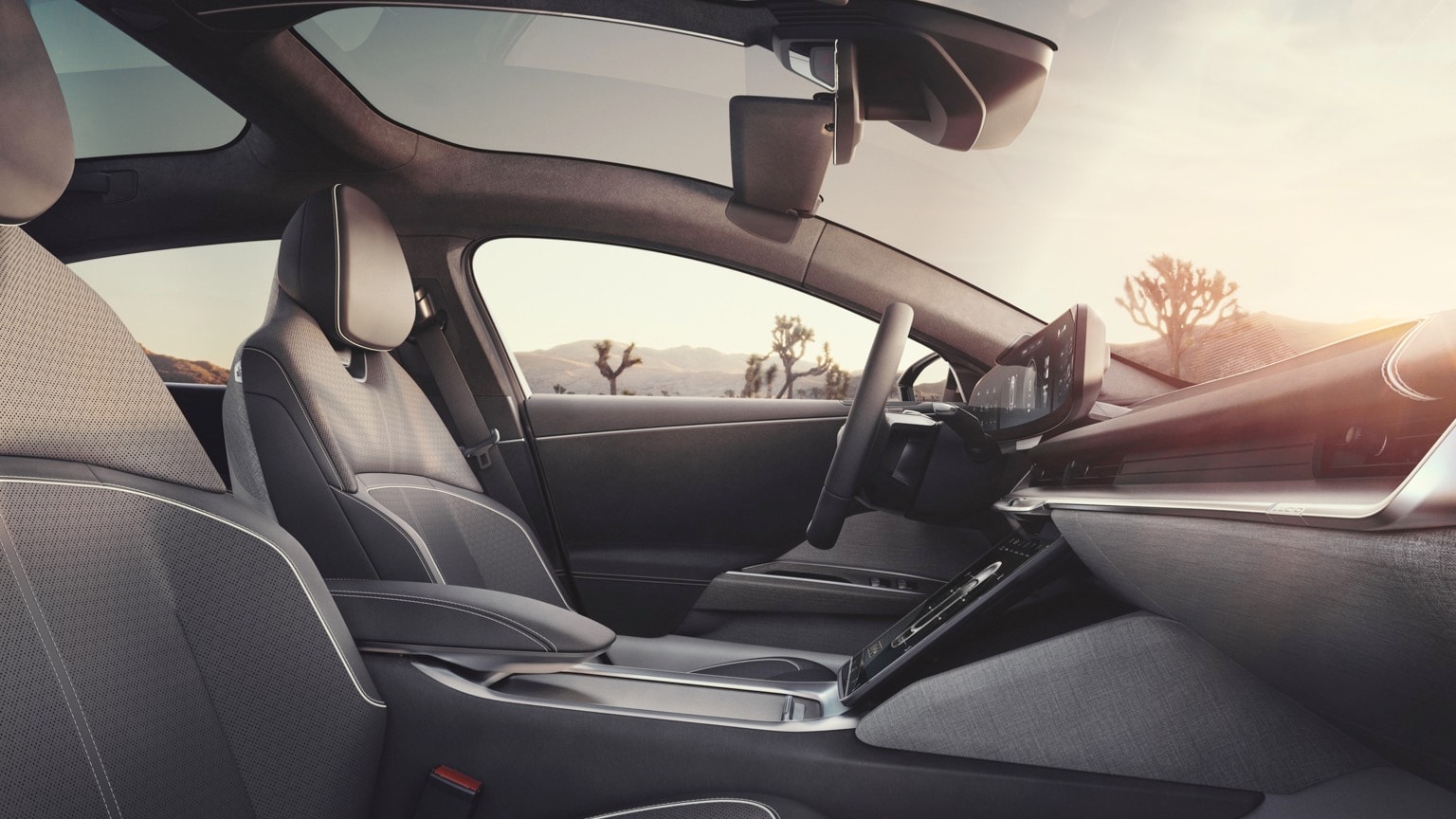 l'intérieur d'une voiture