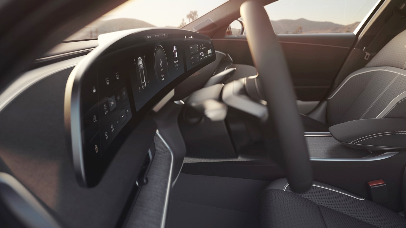 l'intérieur d'une voiture