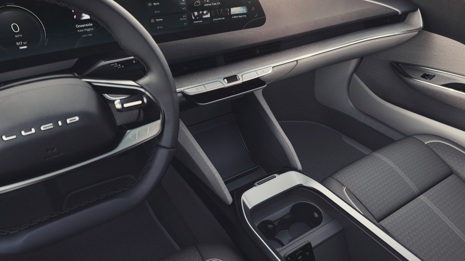 l'intérieur d'une voiture