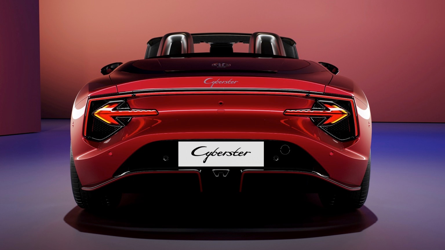the back of a red sports car