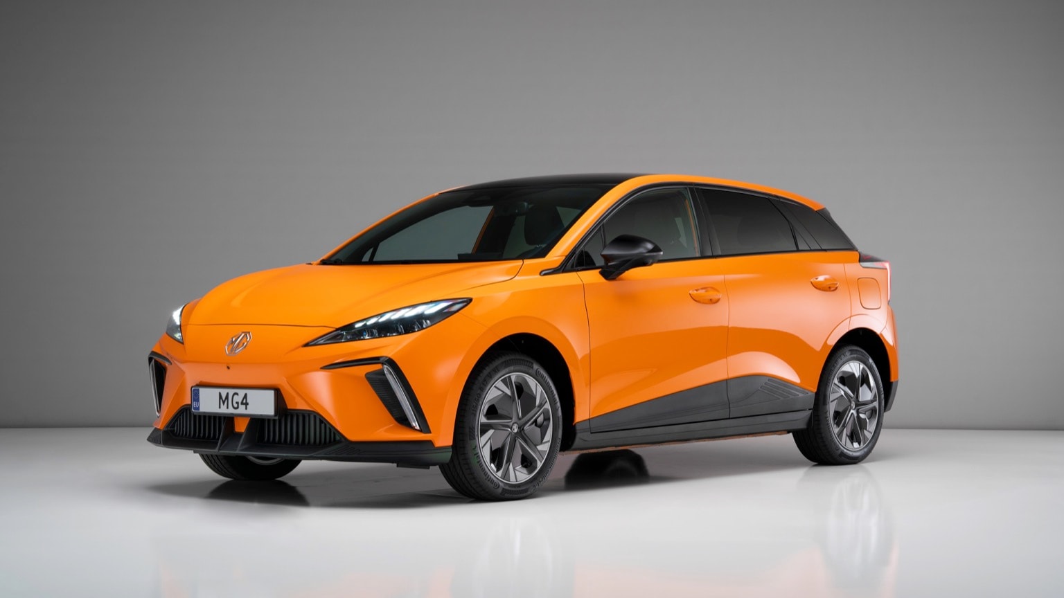 an orange and black car