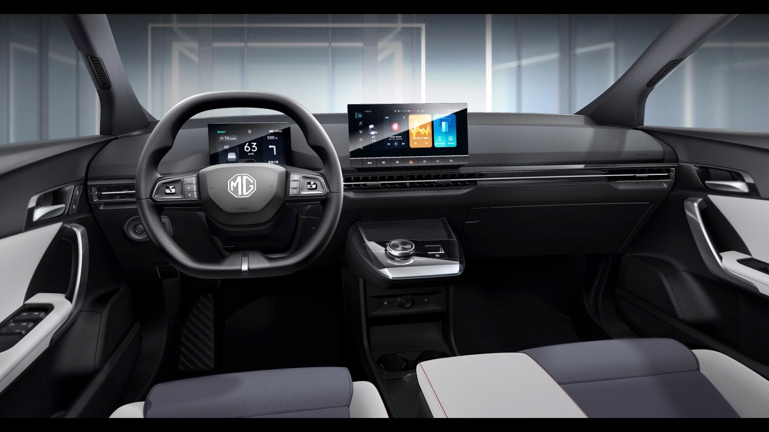 the interior of a car